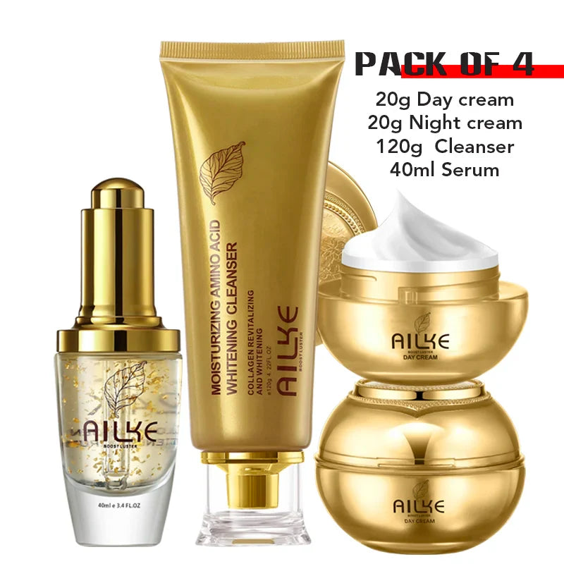 24K Gold Collagen Revitalizing & Whitening Face Care Set