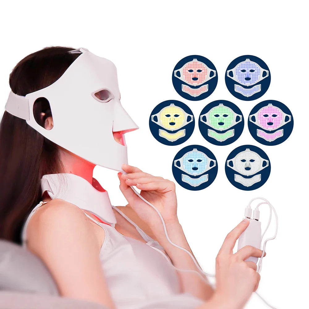 Face Neck Silicone LED Mask