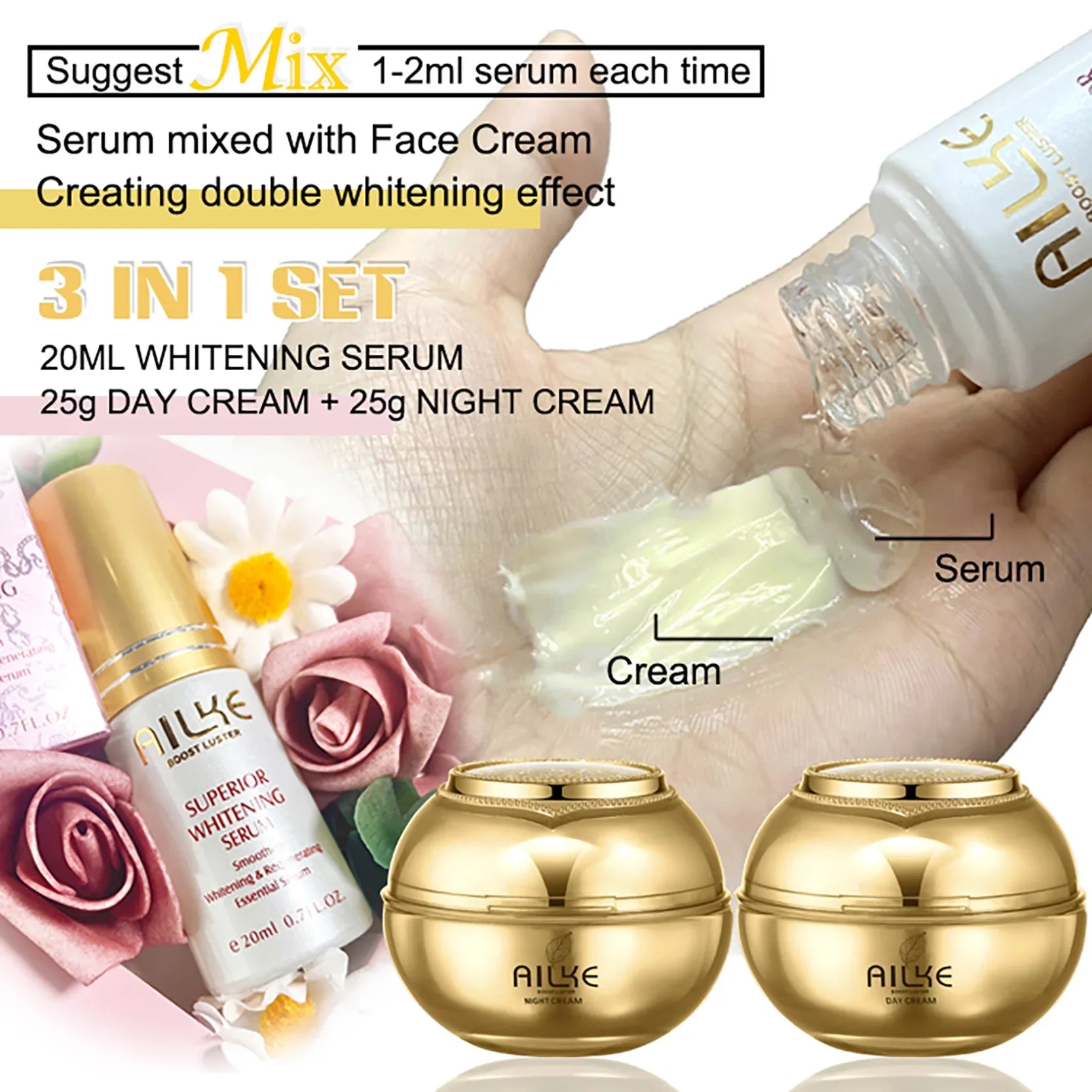24K Gold Collagen Revitalizing & Whitening Face Care Set