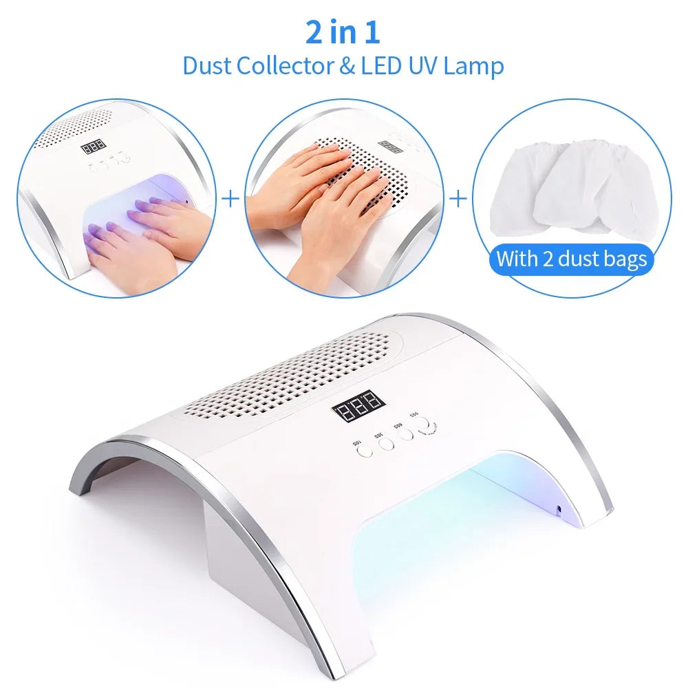 2-IN-1 Nail Dust Collector And Nail Drying Lamp