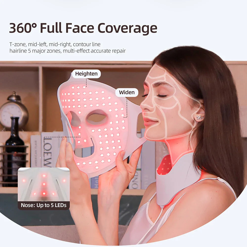 Face Neck Silicone LED Mask