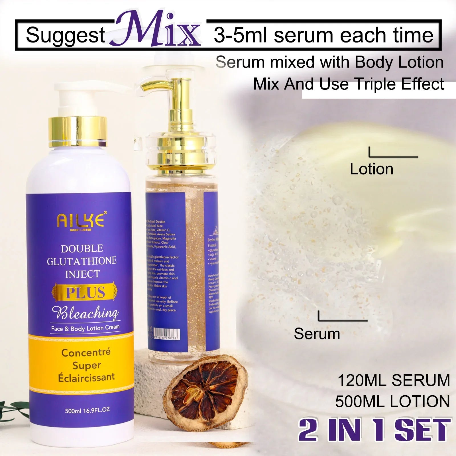 24K Whitening Serum Double Glutathione Serum